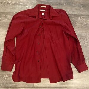 Valentino Red Button-Up Shirt 32/33 medium